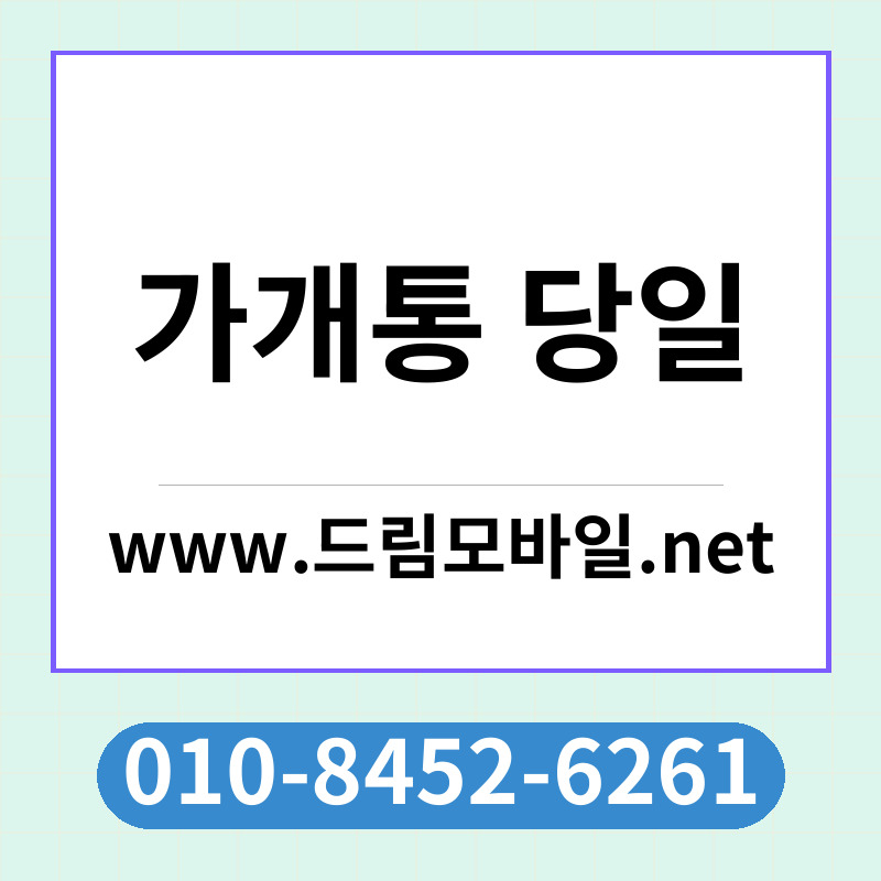 가개통 당일