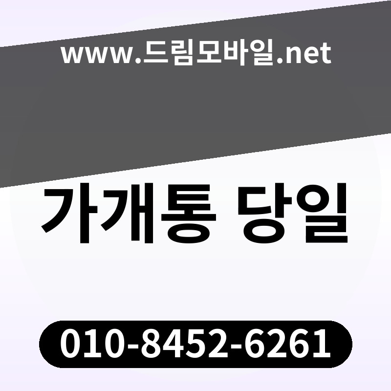 가개통 당일
