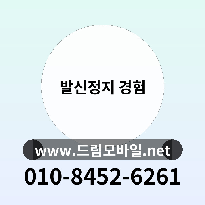발신정지 경험