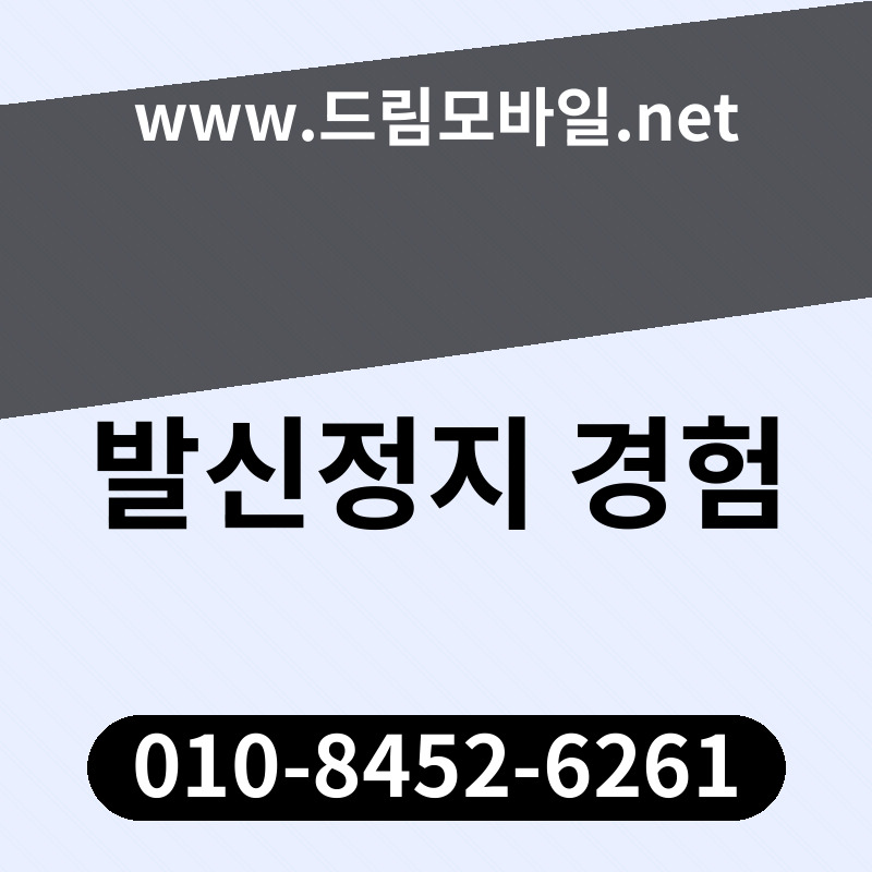 발신정지 경험