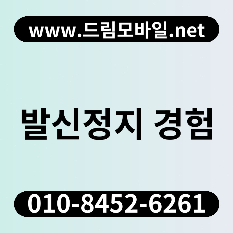 발신정지 경험