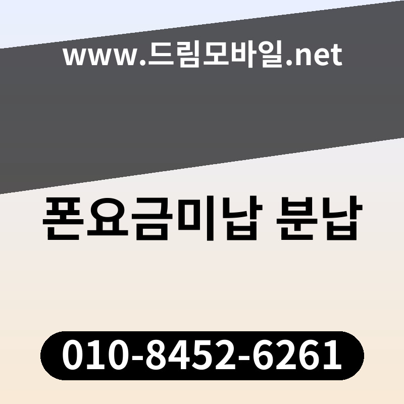 폰요금미납 분납